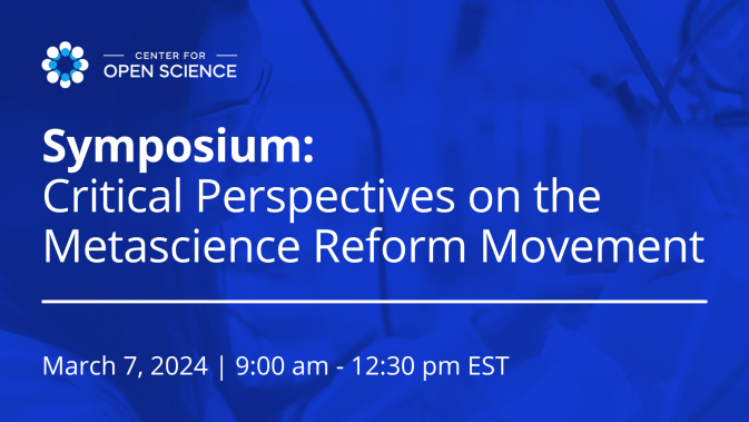 Online symposium to highlight critical perspectives on the metascience reform movement