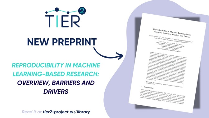 New TIER2 preprint on reproducibility in machine learning research