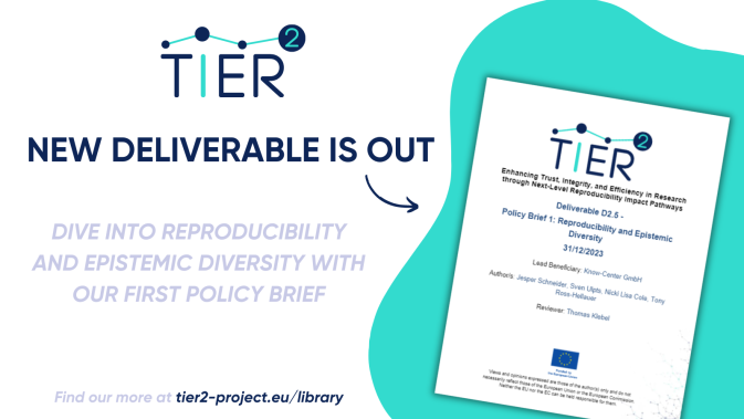 Dive into reproducibility and epistemic diversity with TIER2’s first policy brief
