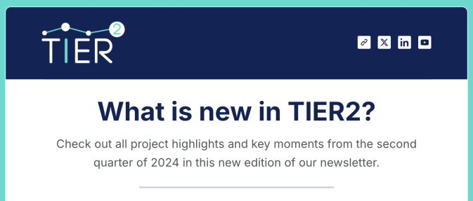 TIER2's latest newsletter is now here