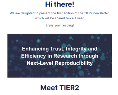 The first edition of TIER2’s newsletter is out