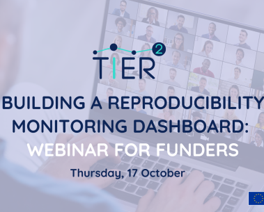 Webinar for funders: co-designing the reproducibility monitoring dashboard
