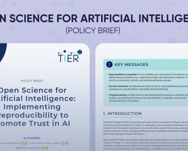 New TIER2 policy brief on open science for Artificial Intelligence